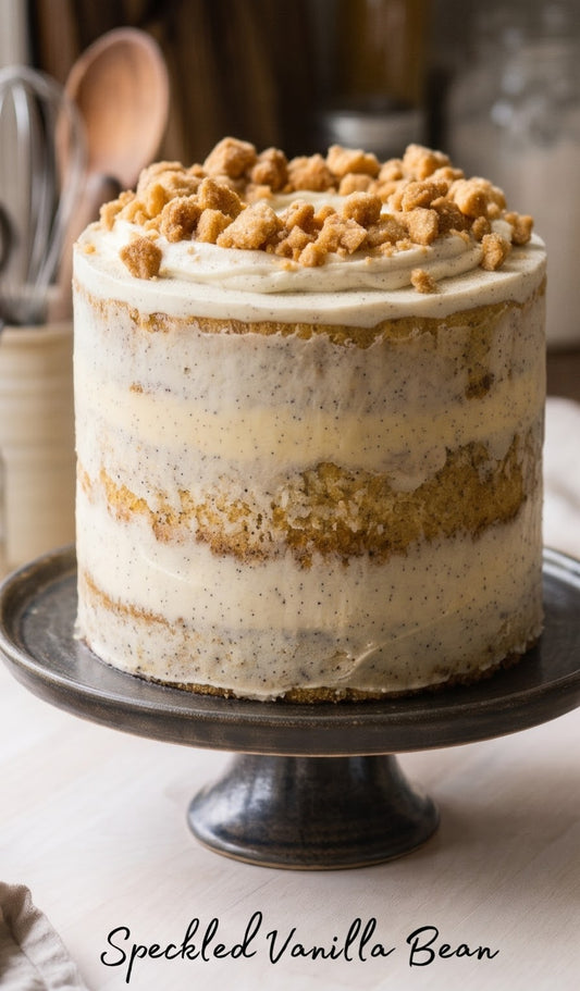 The Speckled Vanilla Bean Semi-Naked Cake