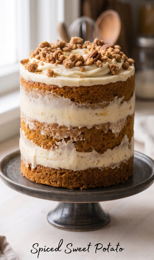 The Spiced Sweet Potato Cream Cheese Semi-Naked Cake